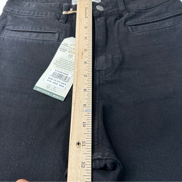 Womens Fat Face Black Fly Flare Jeans US 6 Regular New Bootleg Dark Trousers - Picture 4 of 13